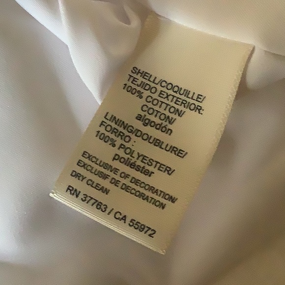 Blazer white size SP  WT 86$ tag by Rafaella button front /hanky. Cotton - Picture 11 of 15